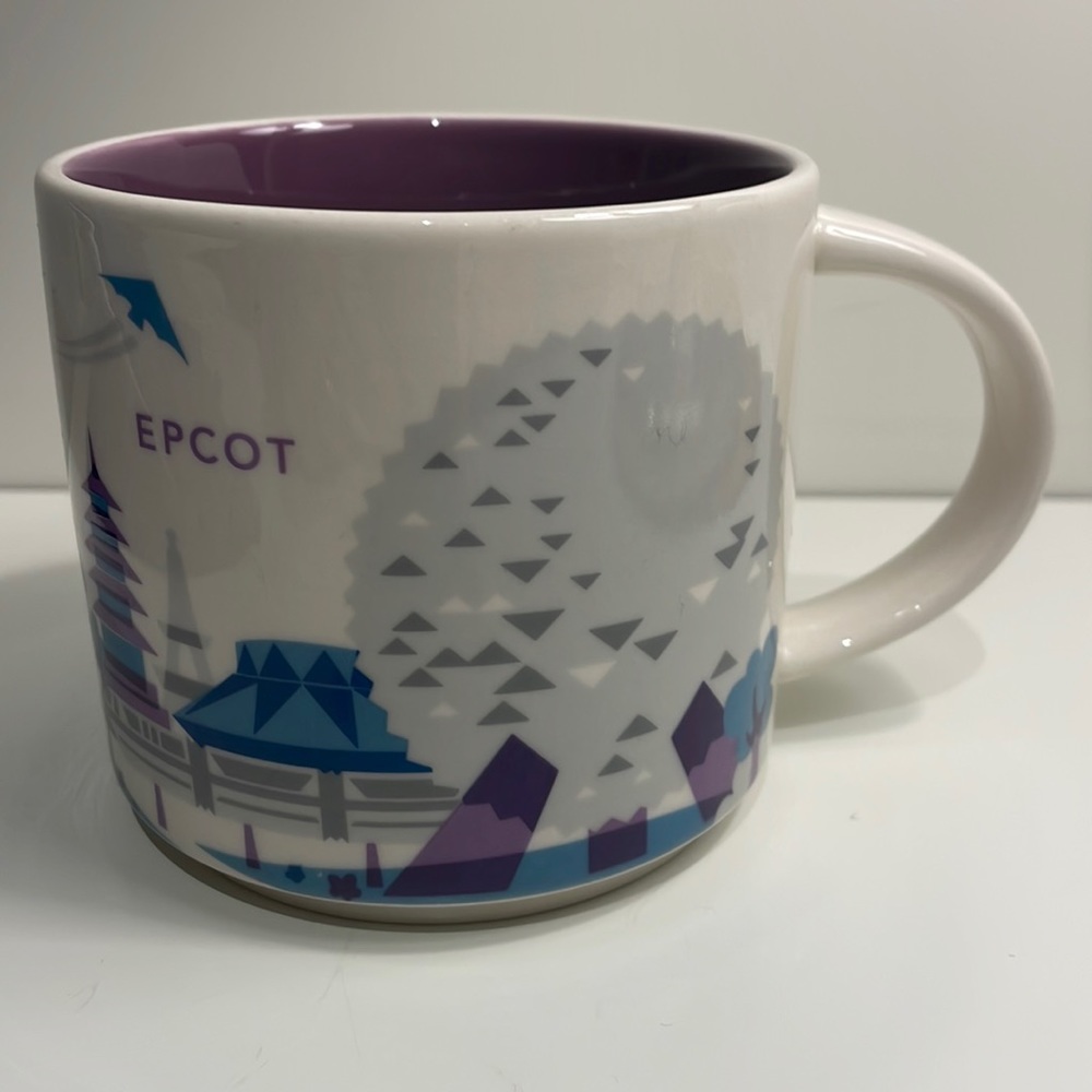 Starbucks Epcot Disney Parks Collection Coffee Mug 14oz “Purple Monorail “